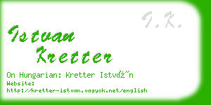 istvan kretter business card